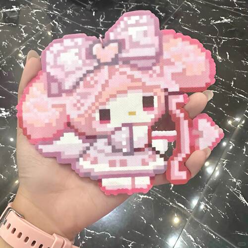 三丽鸥helloKitty小羊piano美乐蒂拼豆成品钥匙扣