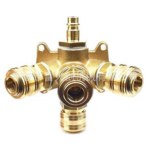 G1/2通接头分流接器墙式空气五管接头连器气动接头N578挂W7.2软管
