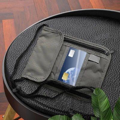 Neck Wallet Document Storage Pouch Portable Anti-Theft