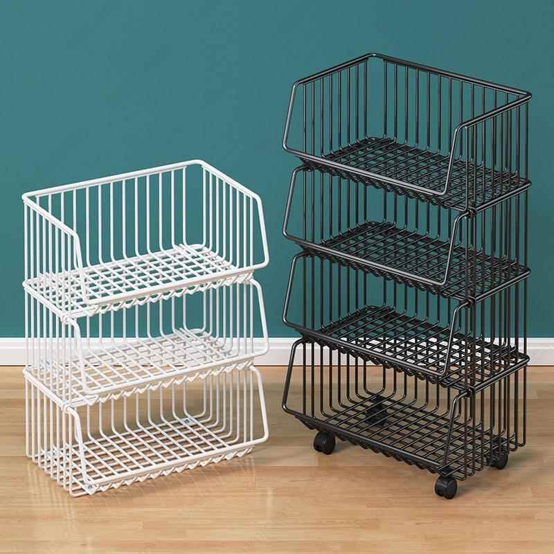 厨房置物架多层落地果蔬菜家用移动小推车卫生间客厅玩具收纳架子