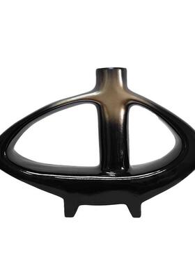 现代简约客厅眼型花器样板间花艺茶几售楼处桌面样板间玄关花瓶