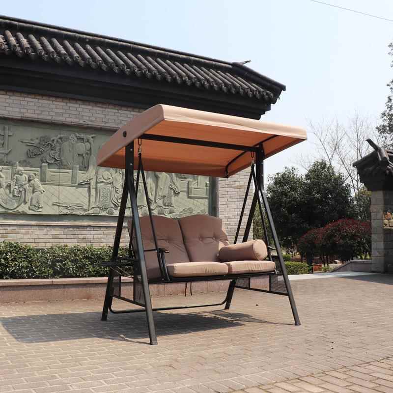 户秋千吊椅外秋千吊椅庭院艺阳台摇家椅藤编秋千椅花千园三人铁荡