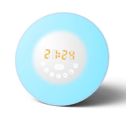 模拟日出多彩起床灯闹钟智能自然唤醒睡眠灯多功能led小夜灯