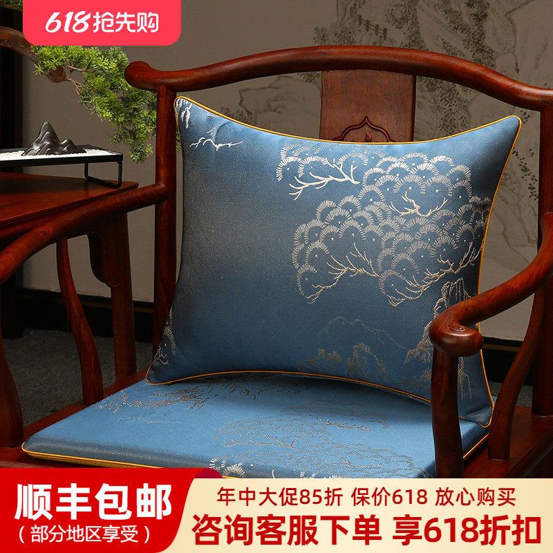 新中式椅垫坐垫乳胶红木椅子垫实木沙发垫茶桌圈椅太师椅座垫家用