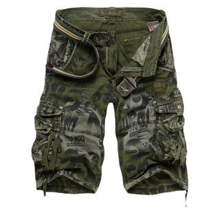 Men's workwear shorts with multiple pockets, mid length