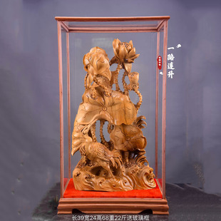 【一路连升】崖柏根雕实木雕刻大摆件送领导礼物公司开业新房乔迁