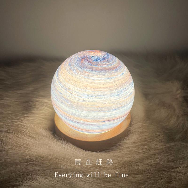 创意灯星球适小夜灯LED月球xqd-8 氛围电夜灯用卧室8cm星插空灯饰