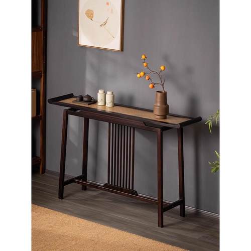 新中式玄关桌子入户端景台仿古简约条案几供桌靠墙高端窄置物架柜