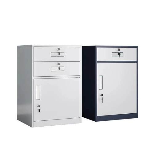 办公室矮柜桌下储物柜抽屉活动柜带锁收纳柜小型文件柜铁皮小柜子