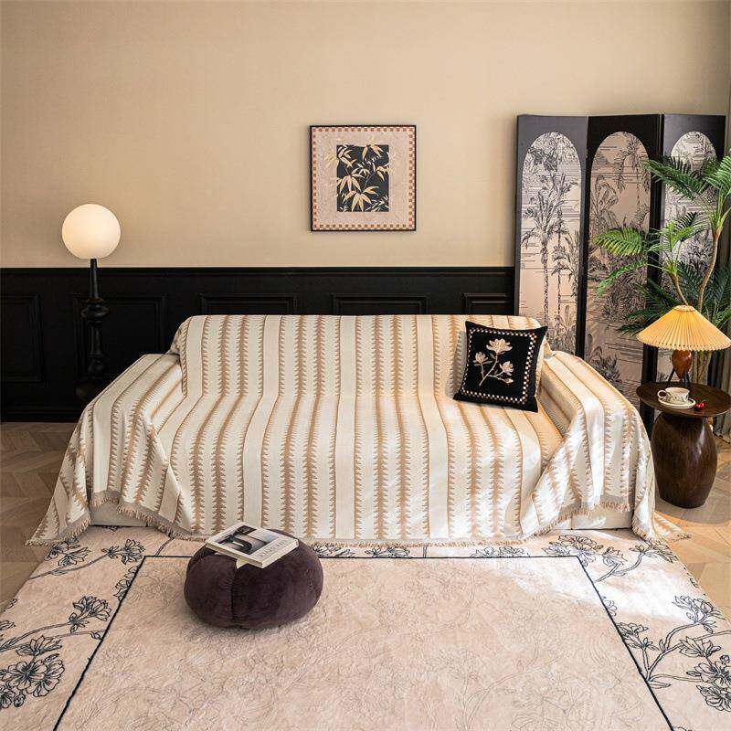 雪尼尔沙发盖布四季通用沙发套罩高级流行新款沙发巾客厅直排盖毯