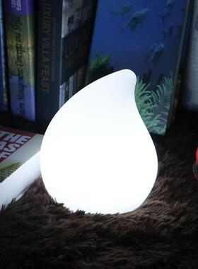 水滴创意台灯户外摆摊桌面灯小夜灯充电防水彩灯摆摊rgb氛围灯