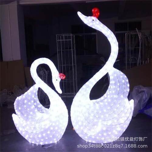 天鹅造型滴胶动物灯led户外防水梅花鹿灯光节工程亮化小品景观灯