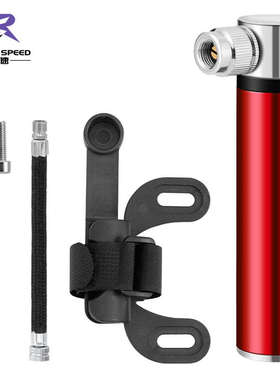 自行车打气筒铝合金气筒美/法嘴打气筒便携式高压120PSI篮球充气