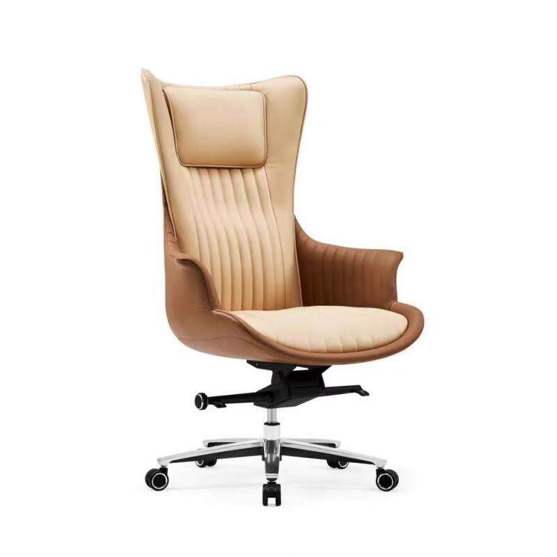 意式轻奢大班椅设计师现代简约书房椅商务办公电脑逍遥转椅