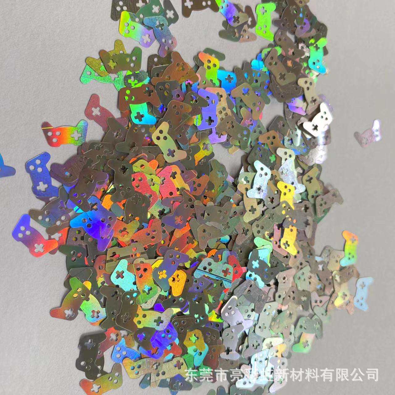 游戏手柄10mm亮片亮片包闪粉袋金粉笔袋填充新款异形镭射亮片