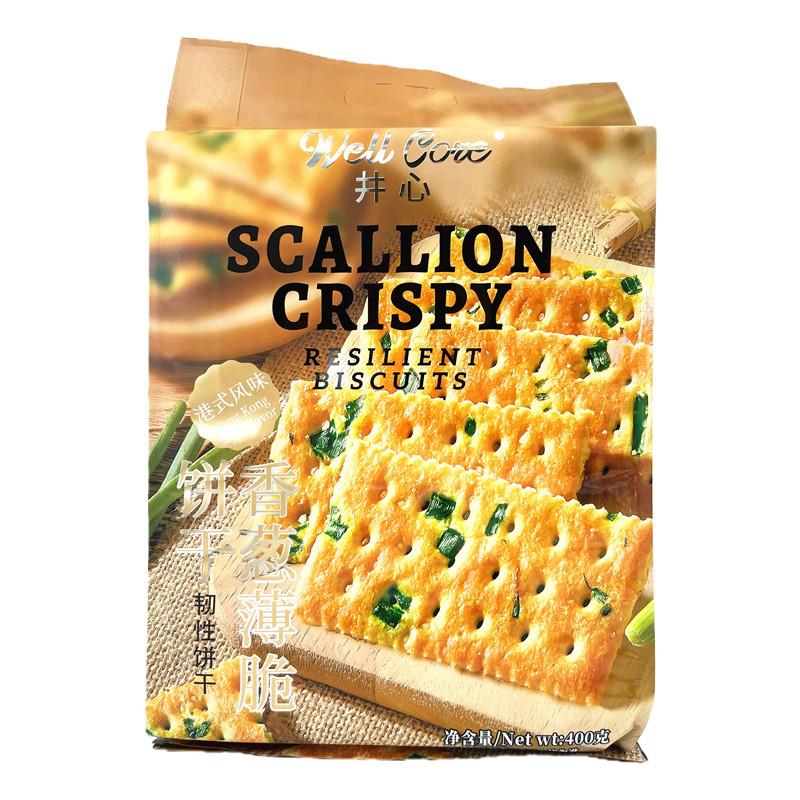 童年的味道记忆 井心香葱薄脆饼干400g量贩36包独立装 咸味酥脆饼