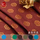 多色桃花织金锦缎布料丝绸缎子面料茶席织金手帐手作装 饰旗袍汉服