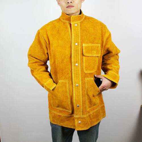 电焊牛皮防护工作服隔热防烫耐磨烧焊外套牛皮褂子劳保焊工服
