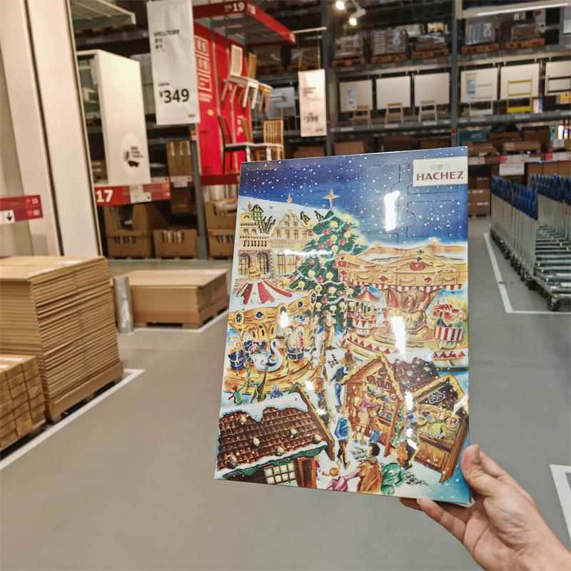 宜家波兰产圣诞款倒计时日历巧克力制品礼盒275克儿（代可可脂）