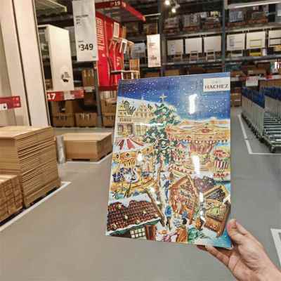 宜家波兰产圣诞款倒计时日历巧克力制品礼盒275克儿（代可可脂）