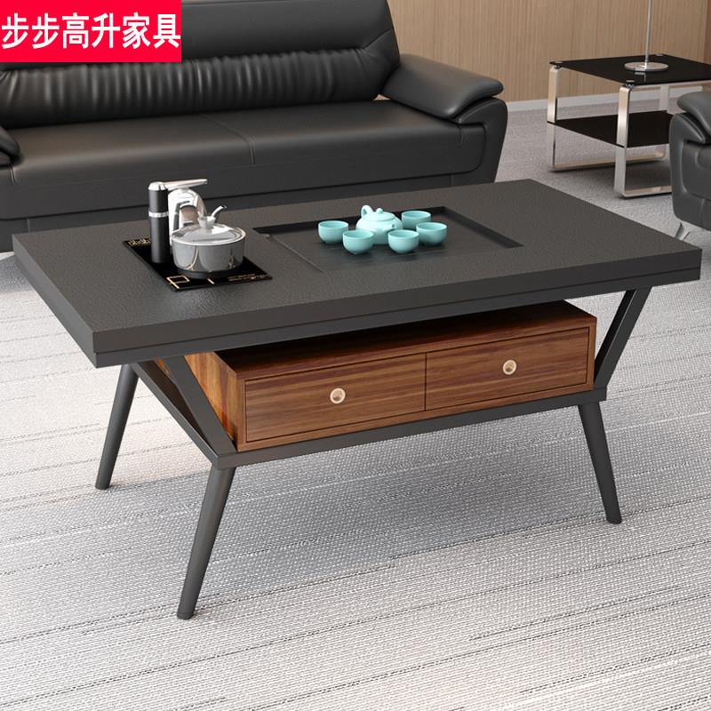 办公室功夫茶几现代简约火石茶几茶具泡茶茶几全自动供水