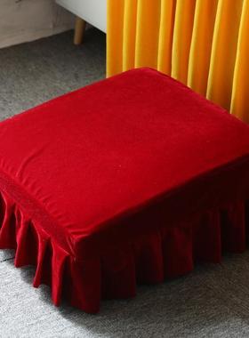 定做拜垫垫套跪拜实木神禅修寺庙跪凳套蒲团打坐垫套