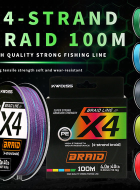 品质4编鱼线主线100米钓鱼线耐磨防咬海钓渔线路亚专用pe线