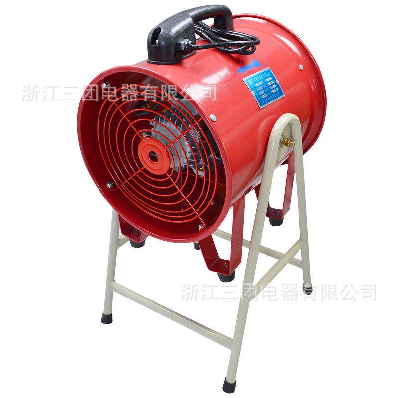 手提轴流风机带支架SFT-300便携移动式轴流通风扇可拆卸支架风机图片
