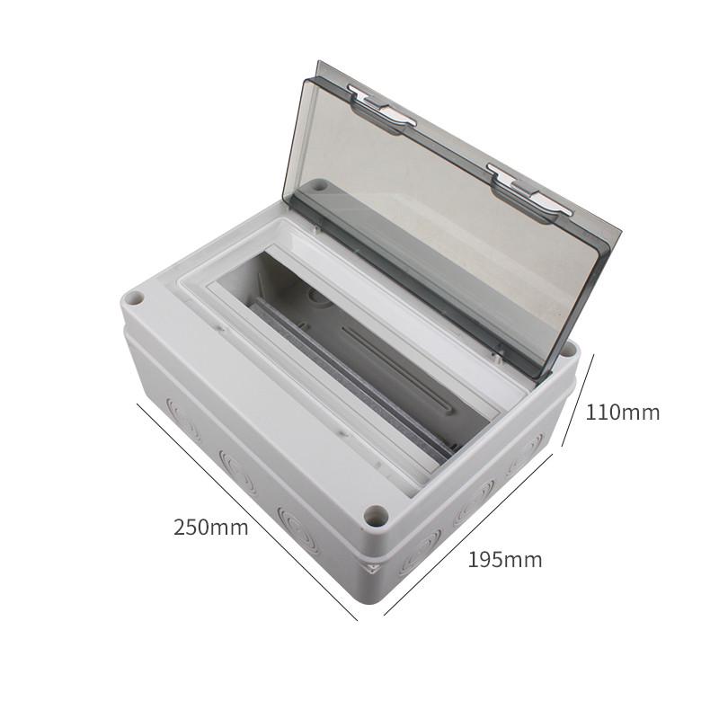 户外防水空开线盒HT-12 塑料明装配电强电箱PZ30 12回路空箱IP65