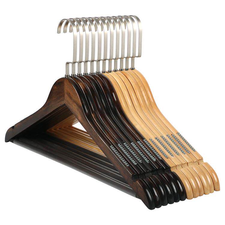 正品实衣木衣架子服店儿童木制撑无痕木质晒挂衣衣架服装撑子家用