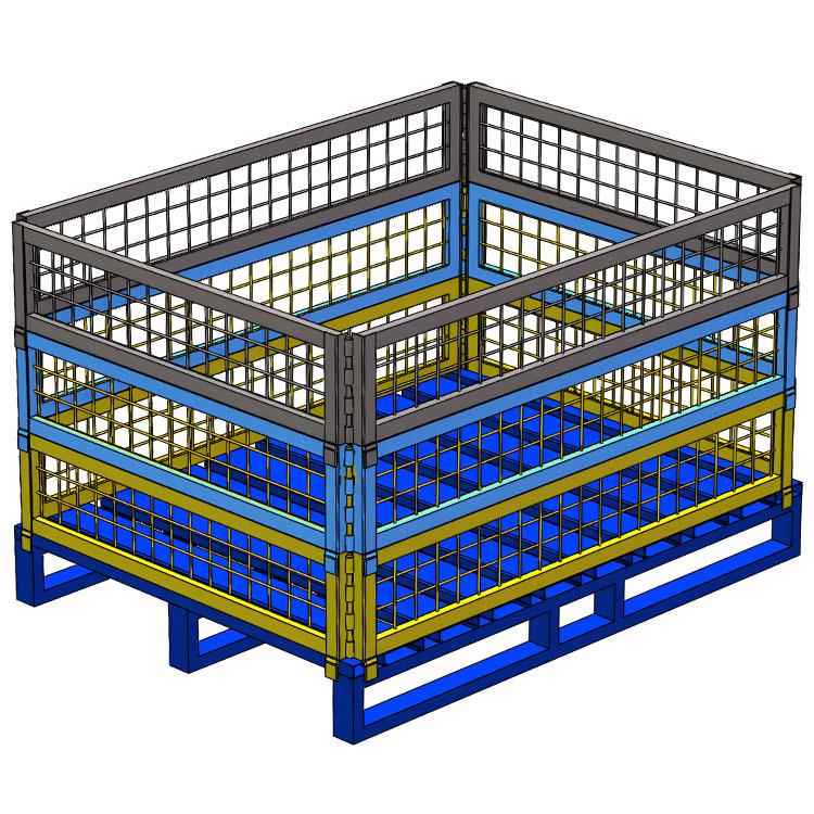 拆卸式网格围栏铁托盘厂家销售可折叠托盘护栏塑料托盘防护栏