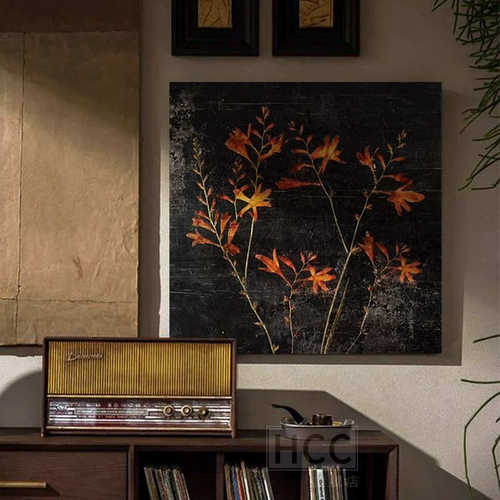 寂新款抽象侘挂画油画肌理装饰画2023客厅风餐厅玄关手绘艺术抽象