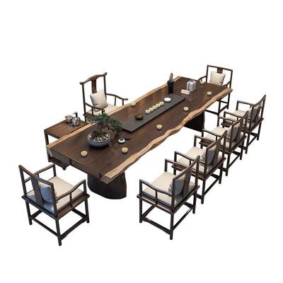 实喝茶桌组FYZ合办室木泡茶桌一体茶公道禅意原茶桌木茶台大板