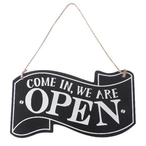 Decorative Doorplate Business Sign Double Sided Hanger Open