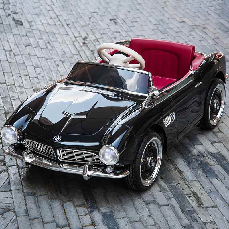 高档儿电动车可坐人宝宝大号遥控车小汽孩四轮童复古爷车充电老玩