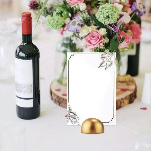 Pack of 12pcs Stylish Gold Table Number Clips Place Card