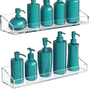件装 透明储物2 展示架亚克力浴室壁 置物架 亚克力浴室搁板壁挂式