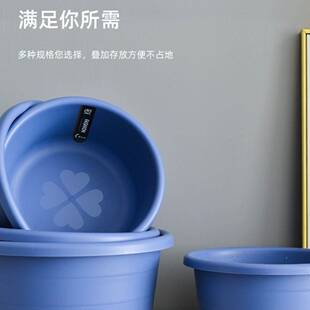 加深洗脸盆小家用塑料盆F968M6M8洗菜盆洗漱盆中号盆子洗脚盆加大