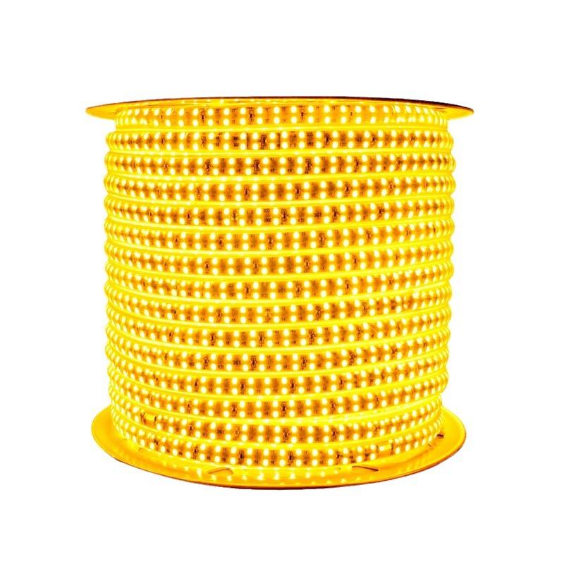 led灯带220V2835三排KTV商场室内外防水超亮照明灯带蓝色绿色红色