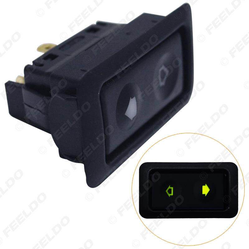 6Pin 12V 24V 通用6Pin 车载电动窗开关 汽车玻璃升降器开关 绿灯
