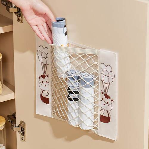 Door-hanging storage net bag for kitchen, suitable for stori