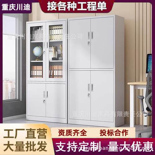 钢制文件柜办公柜办公室抽屉档案柜收纳铁皮柜凭证柜