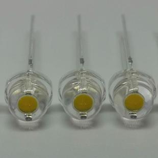 直插式 8lmf5草帽白光 led灯珠现货5mm草帽白光灯珠7