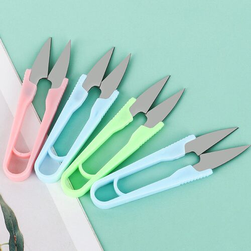 For home daily use, U-shaped spring scissors, large size cro
