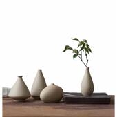 日式 复古陶罐粗陶花瓶侘寂风陶土干花客厅插花细口艺术摆件小众