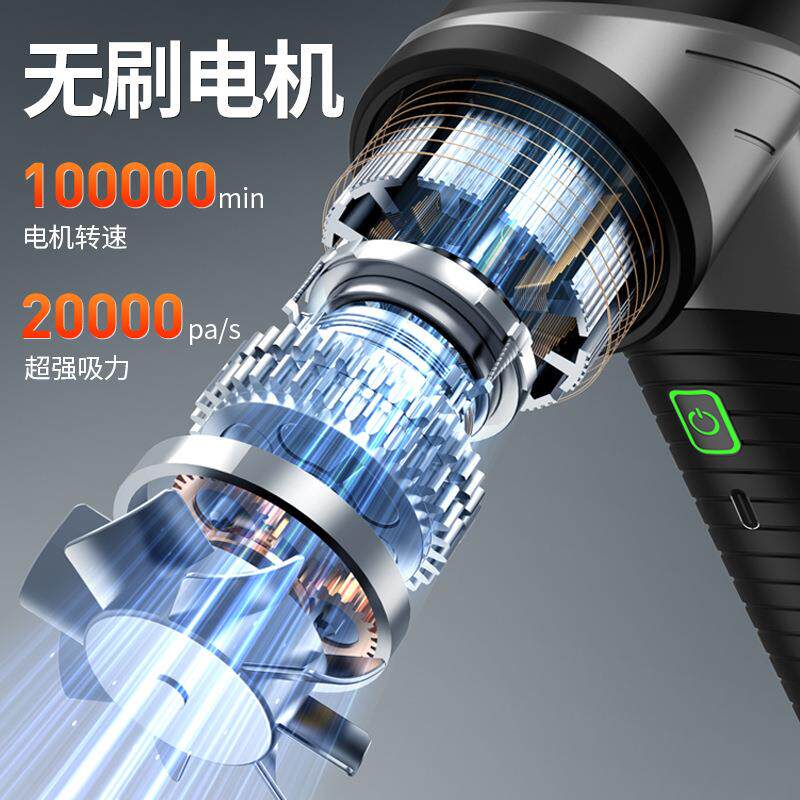 车载吸尘器无刷电机手持大吸力吸吹一体机便携式吹风机跨境热销款
