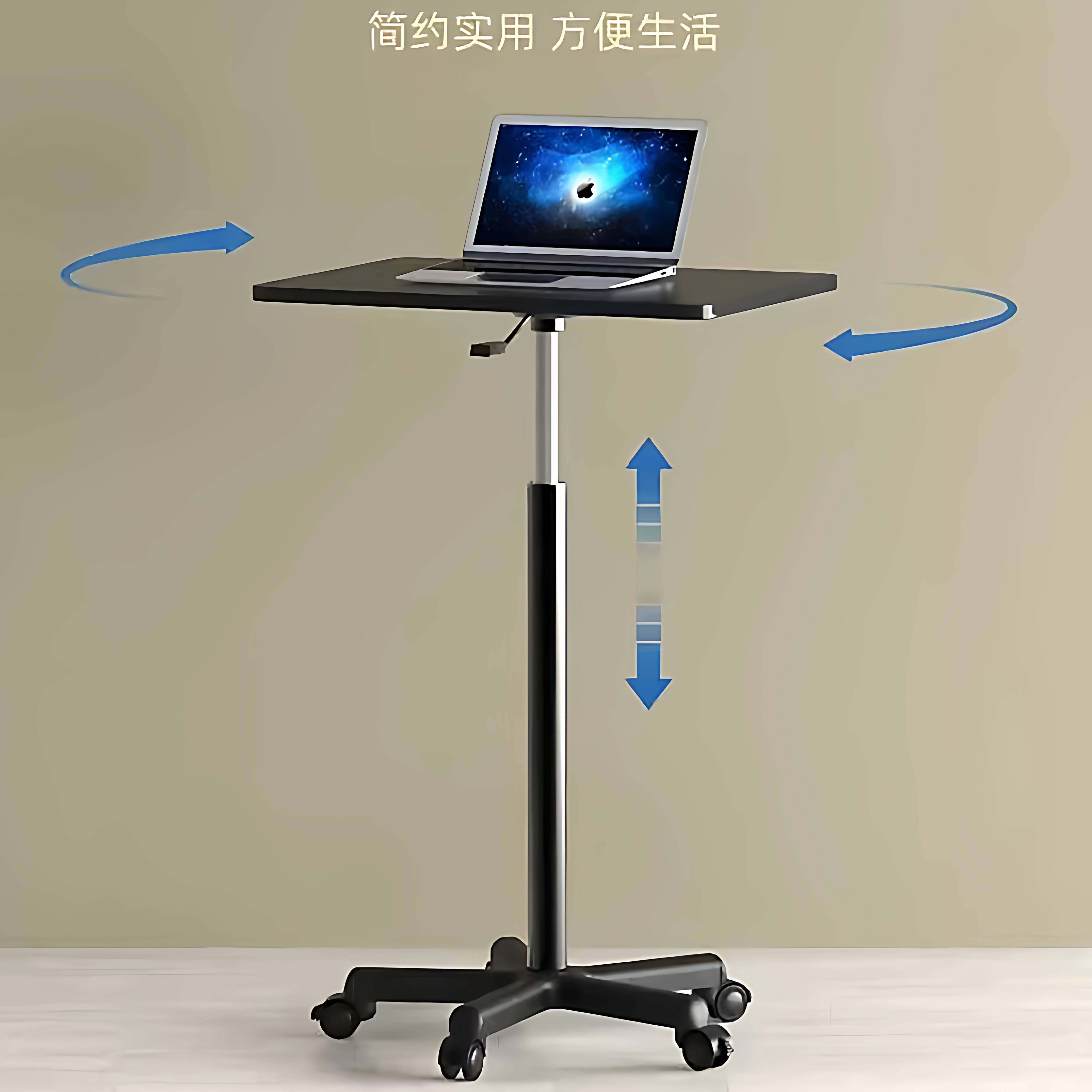 滑轮移动小桌子站立式工作台可升降小型床边桌笔记本电脑办公书桌,住宅家具,电脑桌,淘宝优惠券,粉丝福利购,淘宝优惠卷