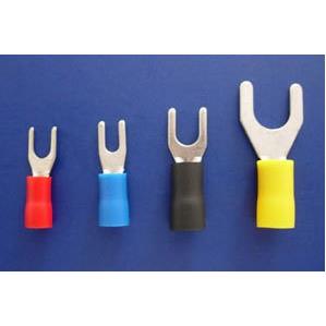 接线端子 叉形引进预绝缘端头SV2-4A级紫铜 冷压接线端头100只