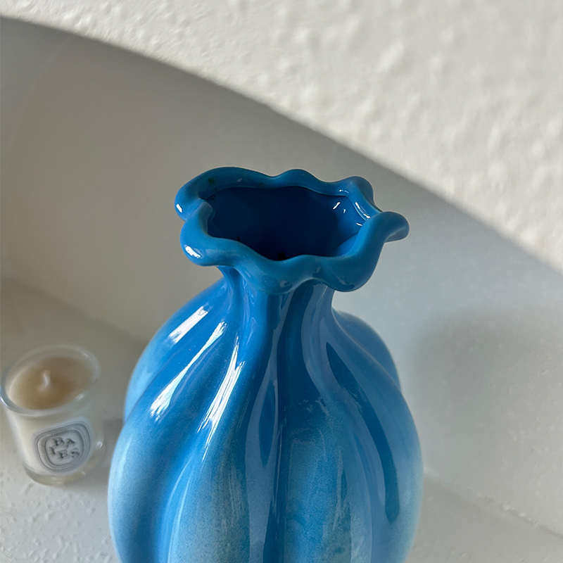蓝色中式批发风新 摆件餐厅花寂民客器陶瓷桌面小花玄关瓶宿,家居饰品,花瓶,淘宝优惠券,粉丝福利购,淘宝优惠卷