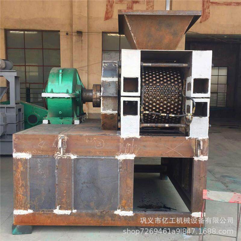 小型煤炭压球机自动煤球机矿粉铁粉鹅蛋形大型对辊牛粪压球成型机